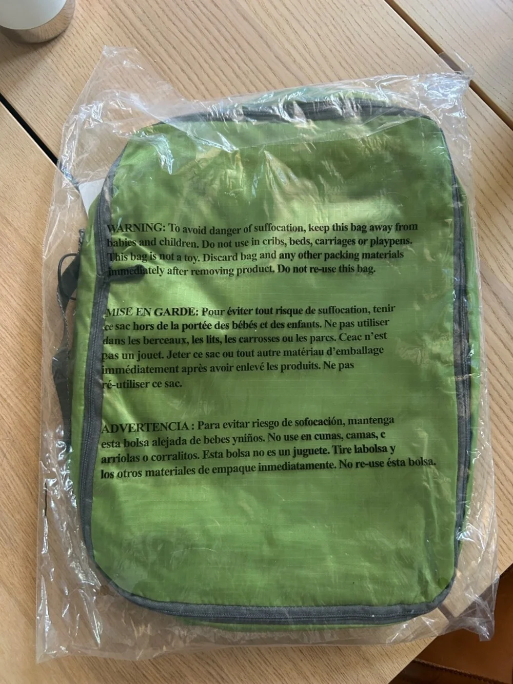 Froster 3-Piece Packing Cubes, new in package, forest green